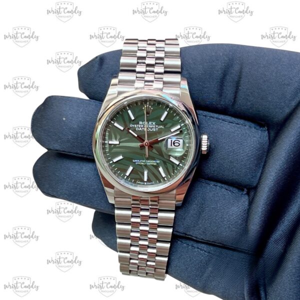 Rolex Datejust 36 palm motive (discontinued) • 08-2023 • als nieuw - Afbeelding 7