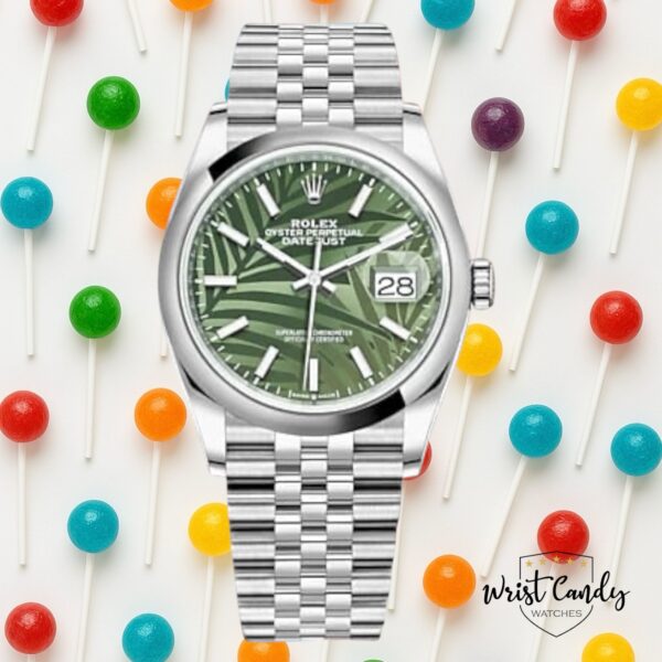 Rolex Datejust 36 palm motive (discontinued) • 08-2023 • als nieuw