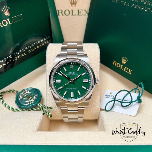 Rolex Oyster Perpetual 41 green • 🇳🇱 2024 • nieuw - Afbeelding 8